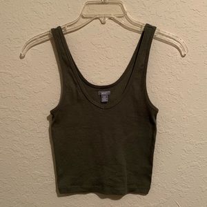 Aerie Army Green Tank Crop